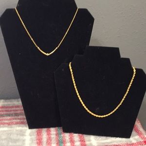 Gold necklaces